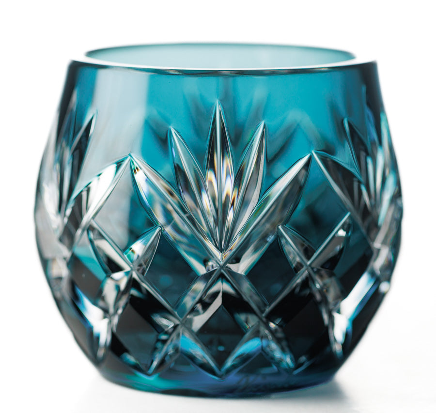 Kinsale crystal irish crystal Amour Votive Candle Holder Azure