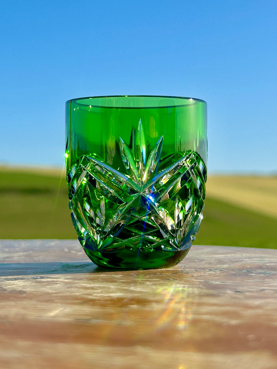Pineapple Emerald Green Shot Glass