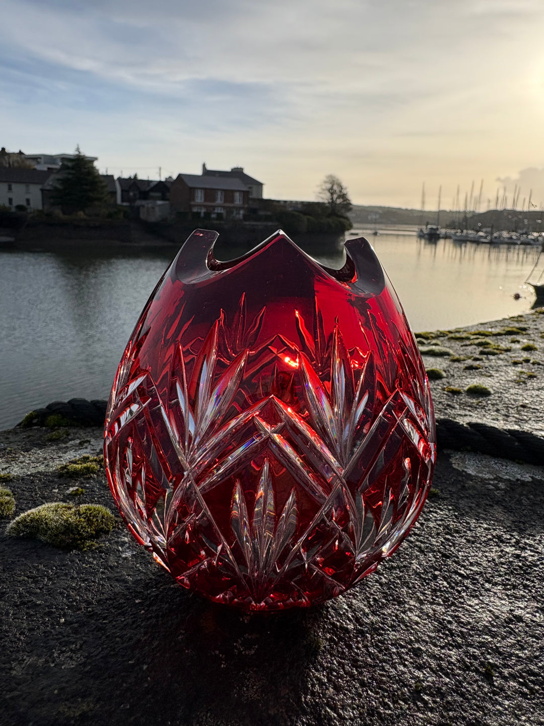 Red Pineapple Net Vase