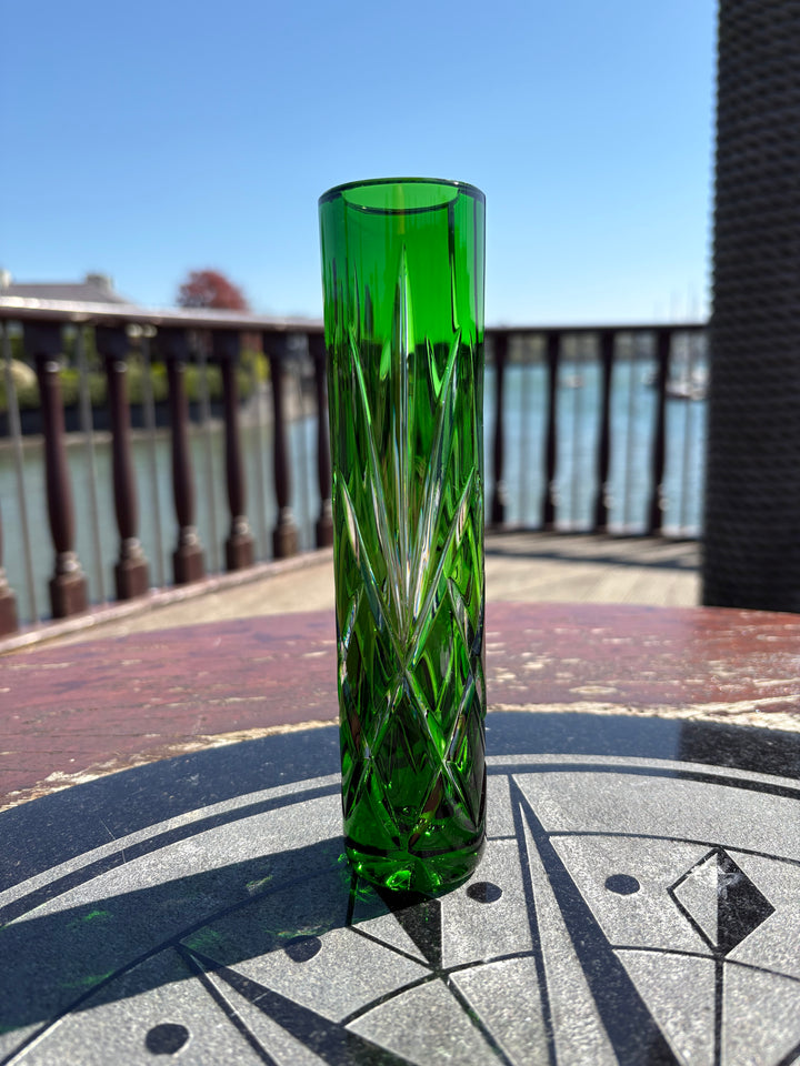 Emerald Green Tube Vase Small