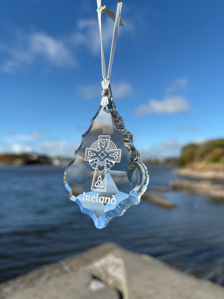 Christmas Ornament - Celtic Cross with Claddagh