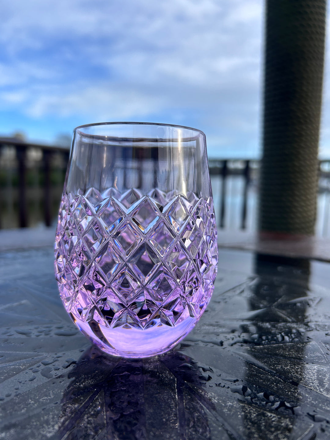 Kinsale Crystal 8oz Scilly Roly Tumbler Pink