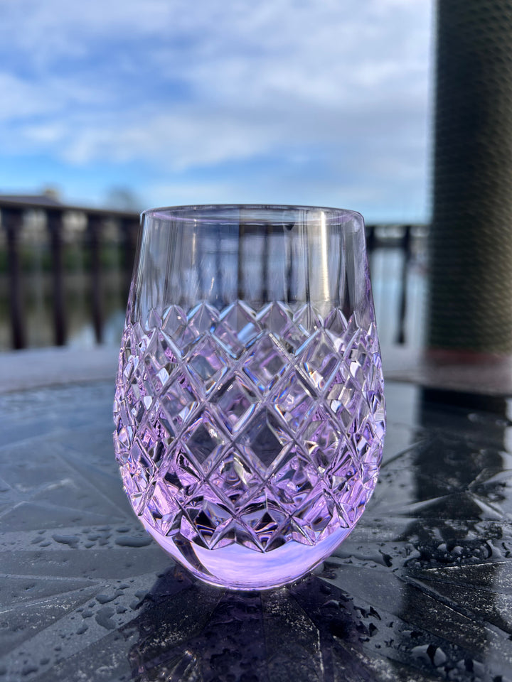 kinsale crystal 8oz Scilly Roly Tumbler Pink