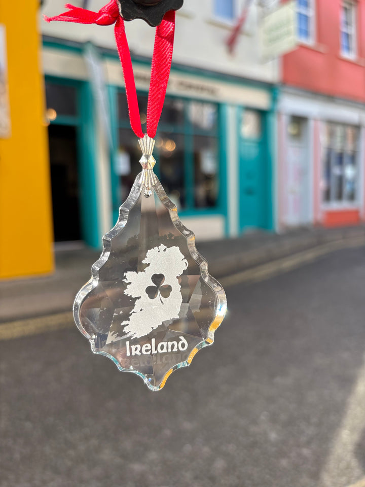 Christmas Ornament - Map Ireland Shamrock