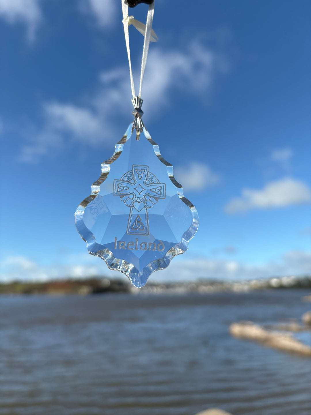 Christmas Ornament - Celtic Cross with Claddagh