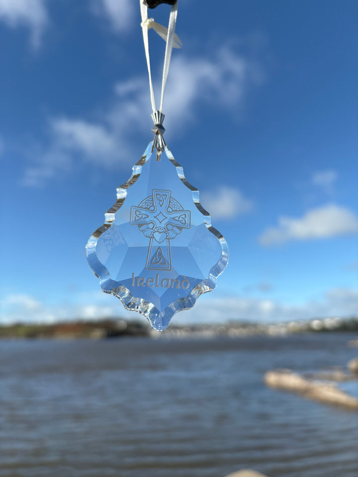 Christmas Ornament - Celtic Cross with Claddagh