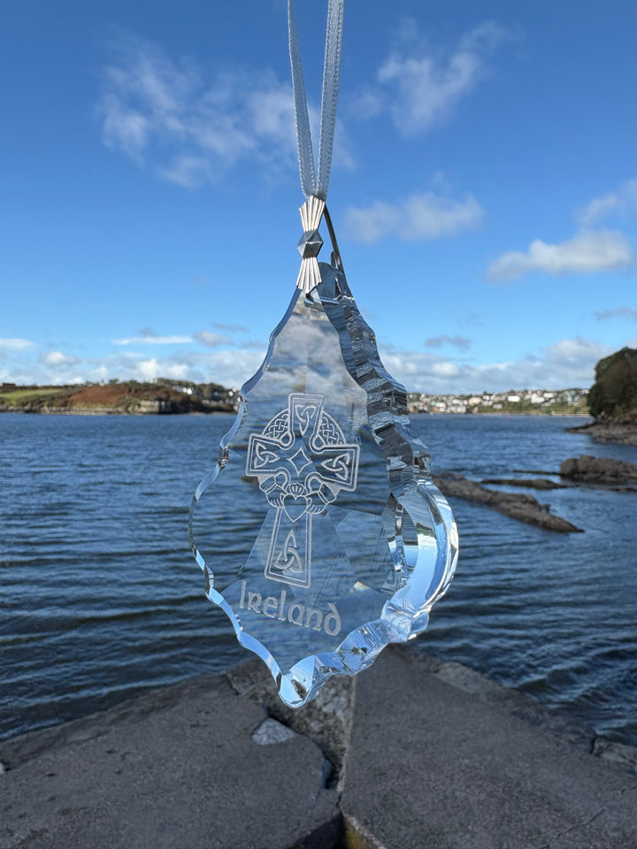 Christmas Ornament - Celtic Cross with Claddagh