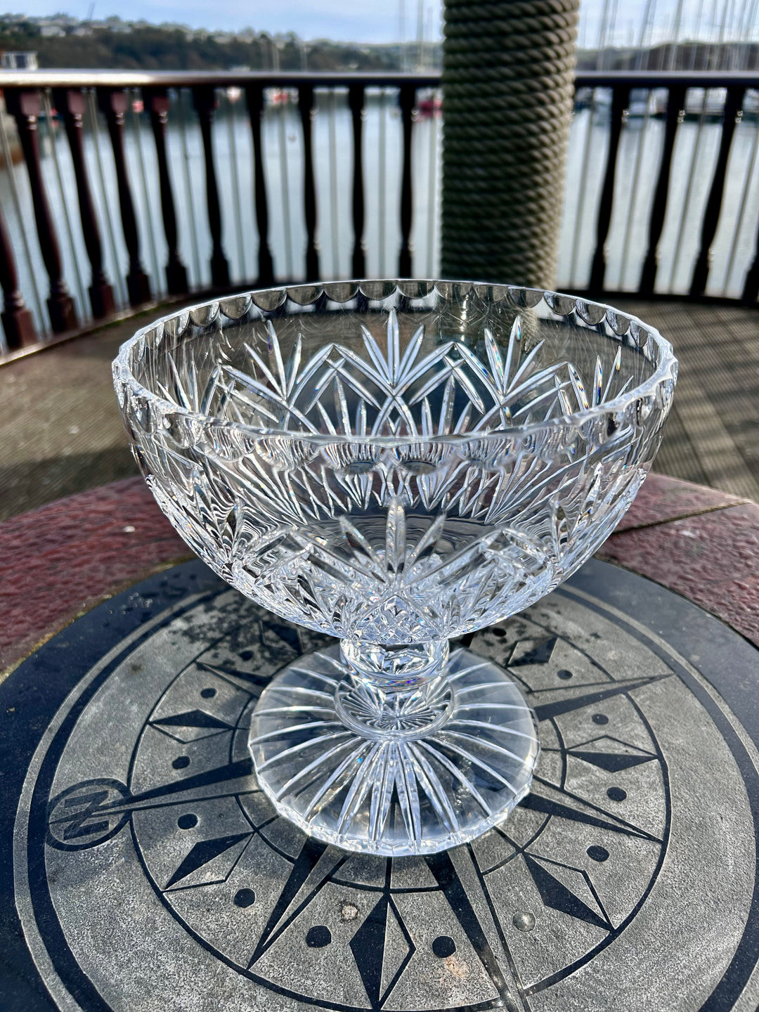 Pineapple Footed Compote Bowl
