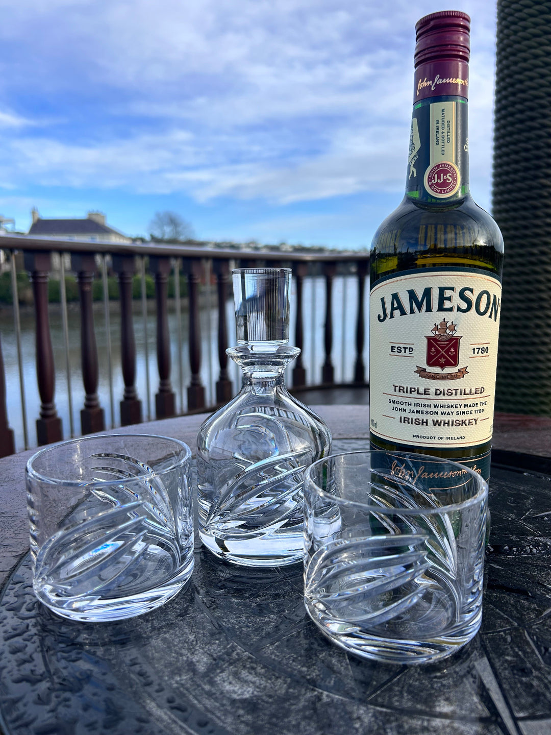 Kinsale crystal Harmony 3-piece Decanter Set