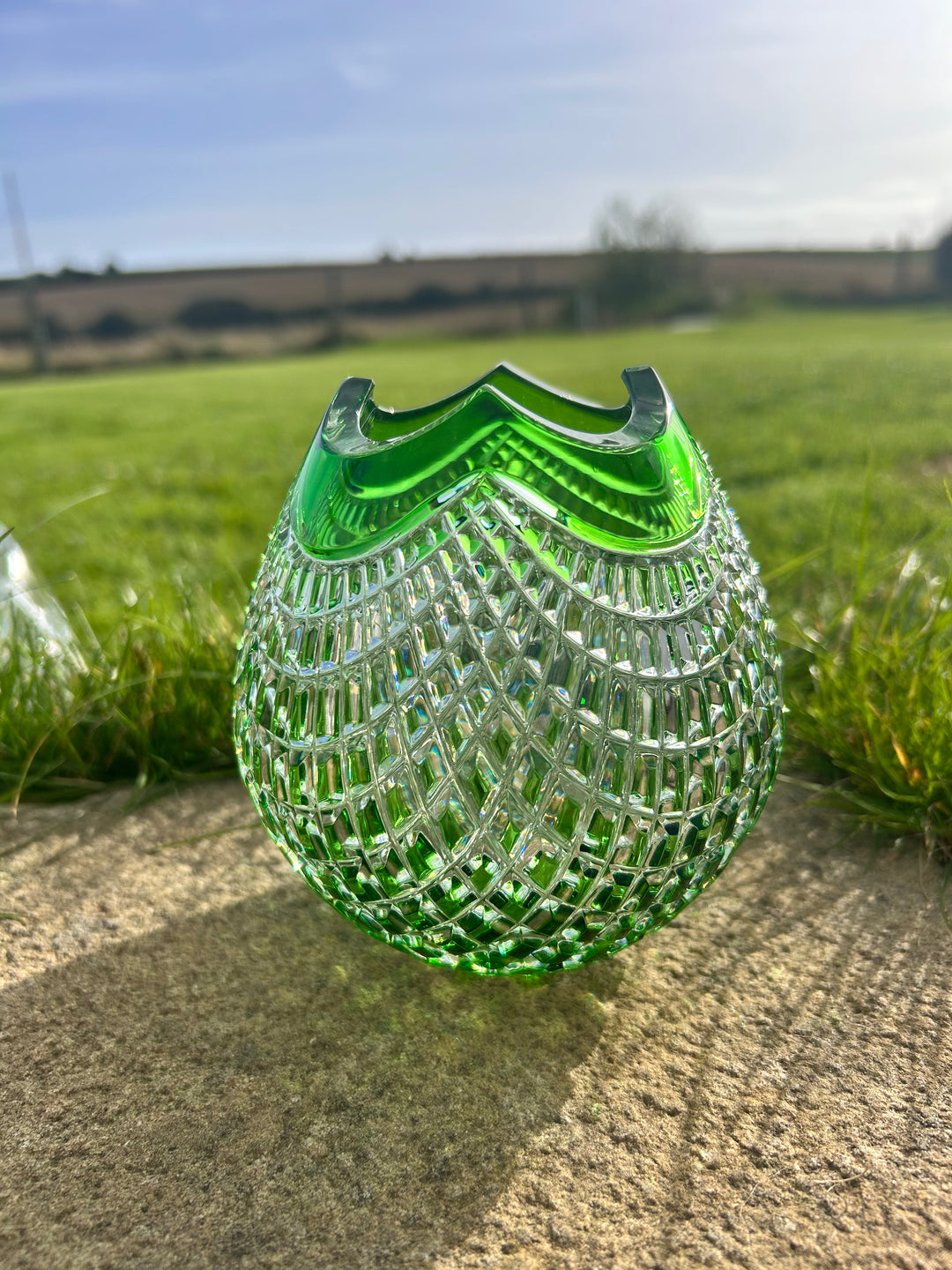 Scilly Emerald Green Net Vase