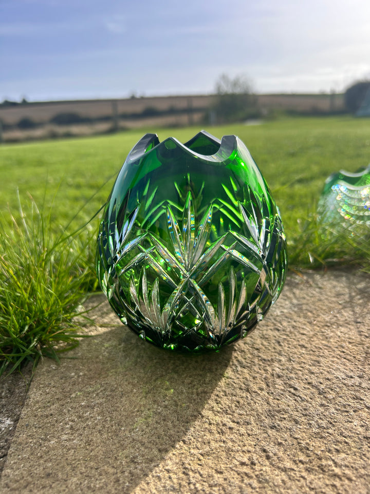 Emerald Green Pineapple Net Vase