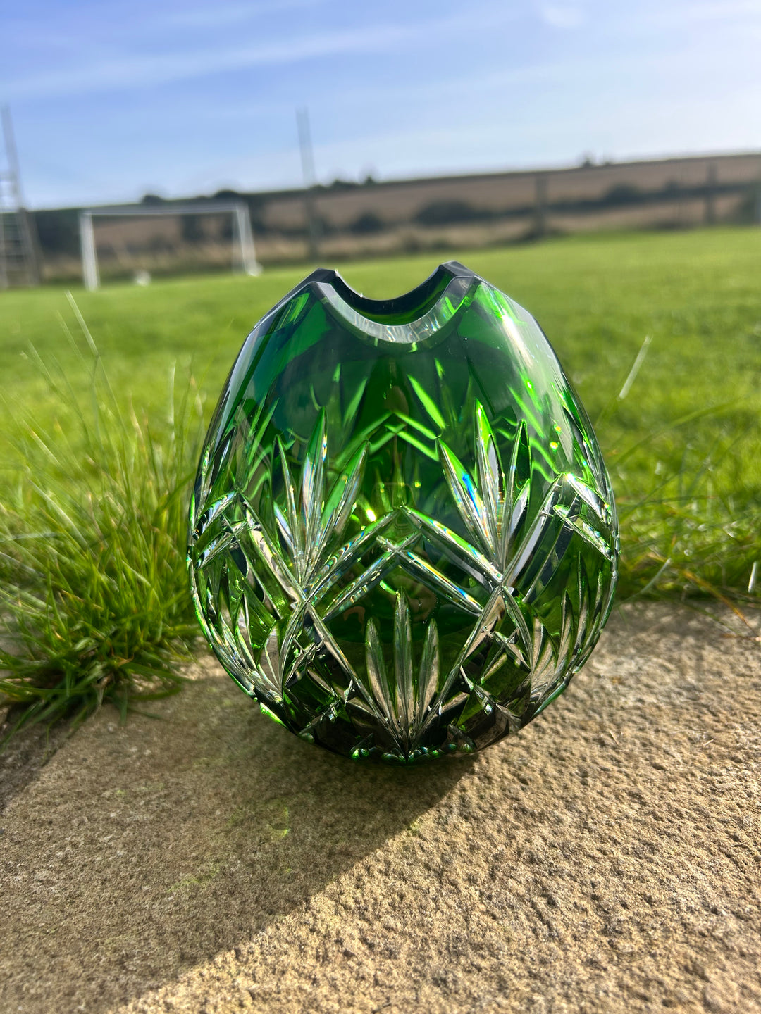 Emerald Green Pineapple Net Vase