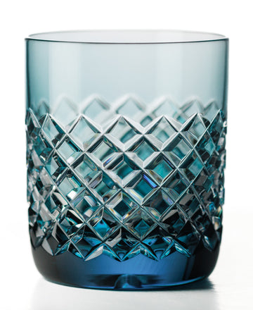 Kinsale Crystal 10oz Scilly Old Fashioned Tumbler Azure Blue