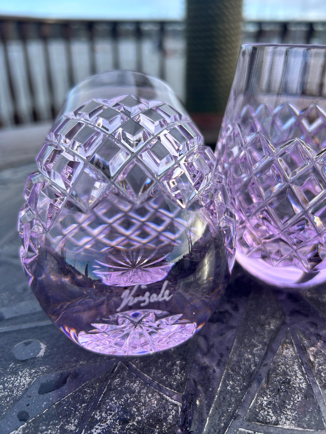 kinsale crystal 8oz Scilly Roly Tumbler Pink