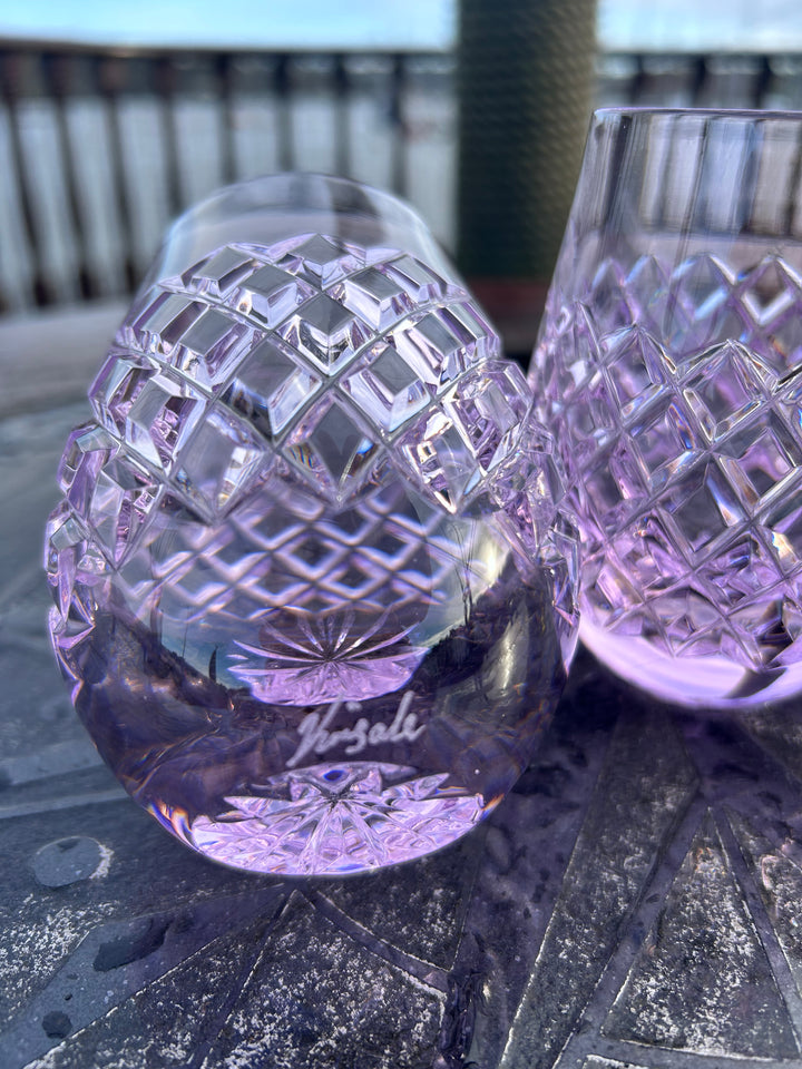 kinsale crystal 8oz Scilly Roly Tumbler Pink