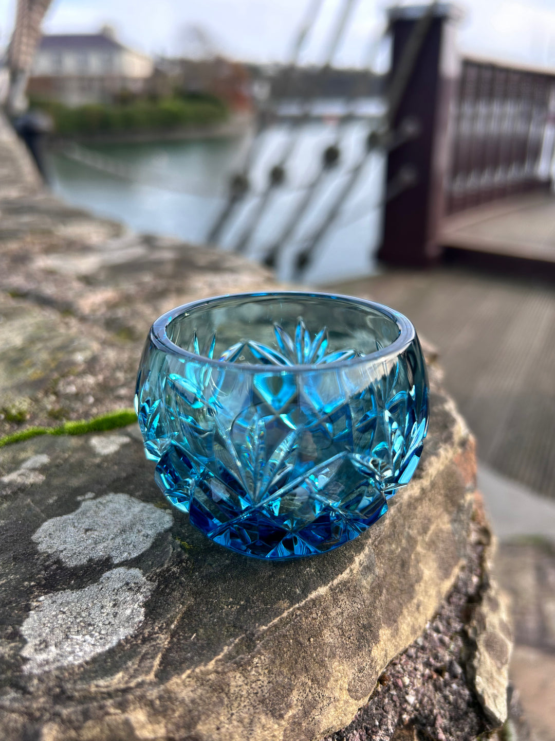 Kinsale Crystal Azure Nina Votive Candle Holder
