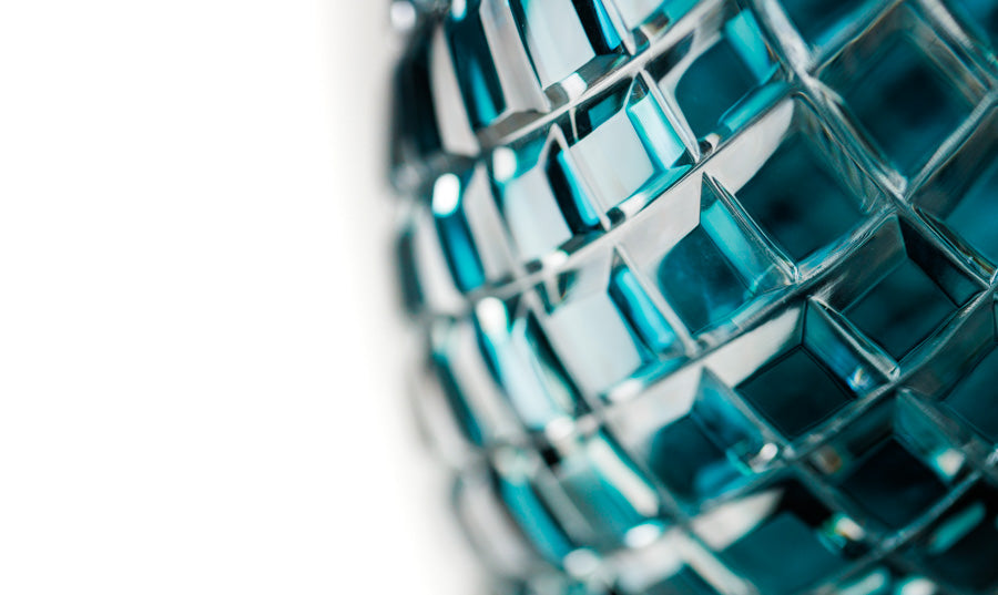 Azure Net Vase Irish Crystal